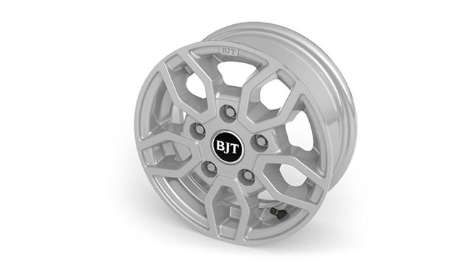Alloy wheels  – (12" Style B2-Silver) + safety locking wheel bolts plus alloy spare wheel