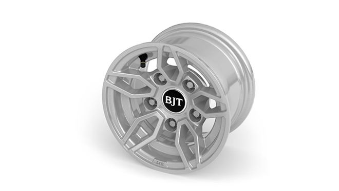 Alloy wheels  – (10" Style B2-Silver) + safety locking wheel bolts plus steel spare wheel