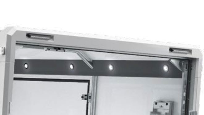 Interior LED flood lighting, powered from on board battery
