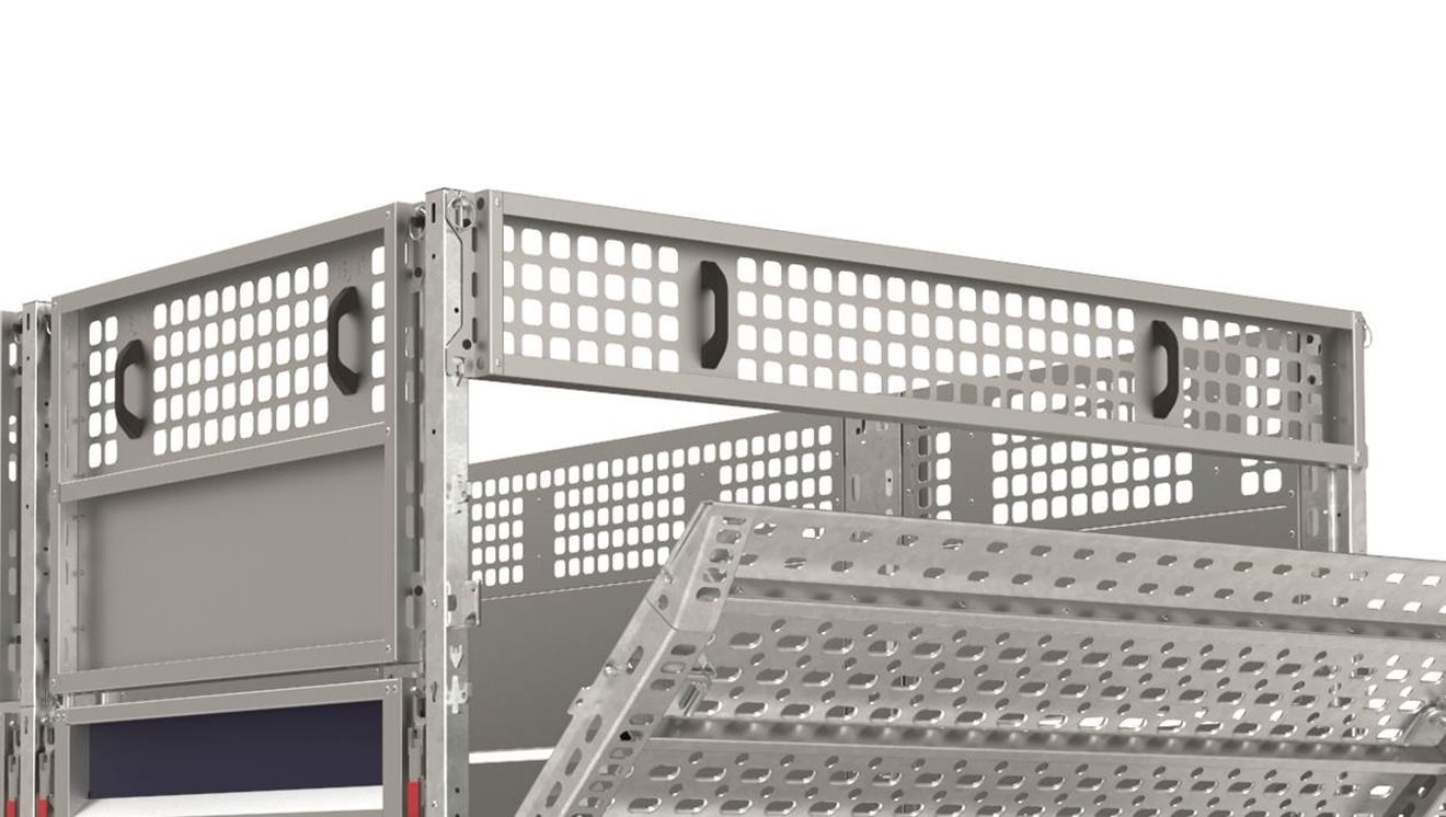 2.1m width Extended height side rear panel. Panel height to suit tilt-bed tail ramp