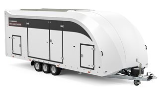 396-2020 -- Enclosed, 6.0m x 2.13m, 3.5t, 10in wheel, 3 Axle, Race Transporter 6, White Body  Race Transporter 6 - Enclosed car trailer