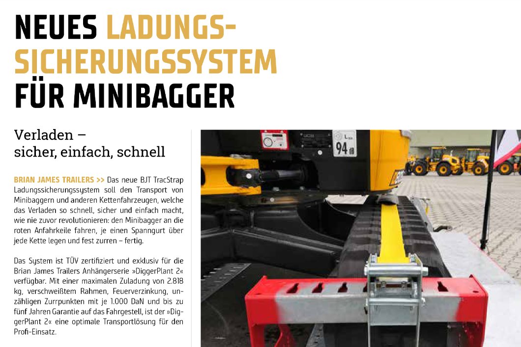 Vorstellung TracStrap Ladungssicherung im Magazin „Maschinen&Technik“